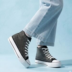 Rock and Candy By ZIGI Rhinestone Textile Upper Women's Sneakers Size 11 Black